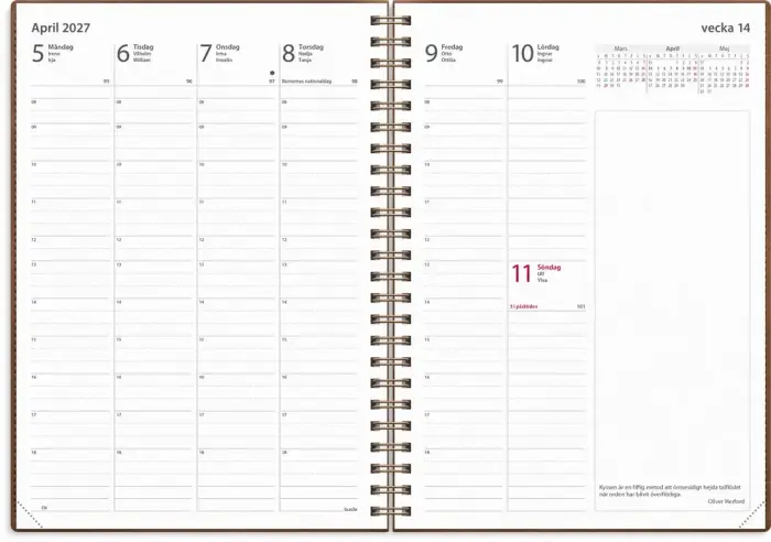 Kalender Business Twist brun 2027
