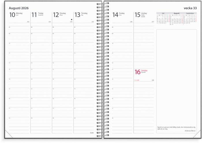 Kalender 2026 Noteringskalendern refill