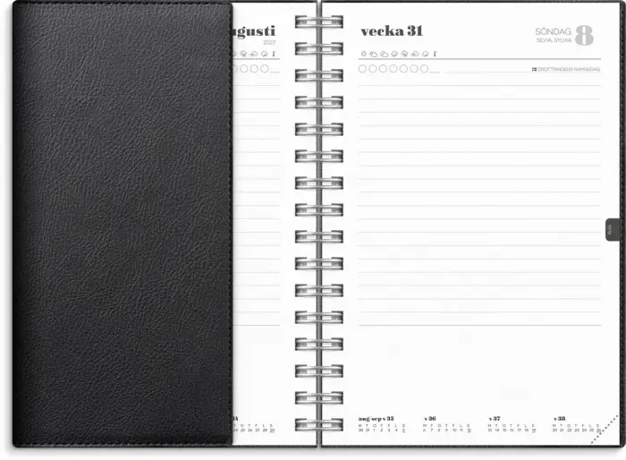 Kalender Dagbok Twist svart 2027