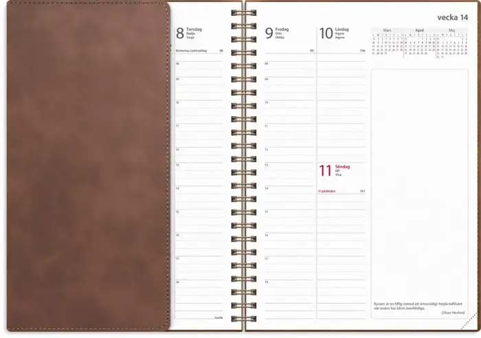 Kalender Business Twist brun 2027