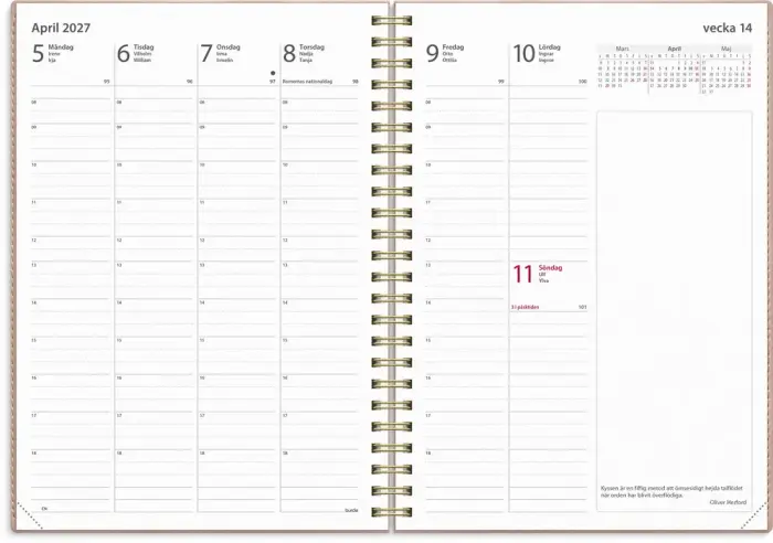 Kalender Business Twist rosa 2027