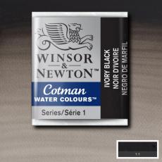 Akvarellfärg Cotman 1/2-kopp Ivory black 331