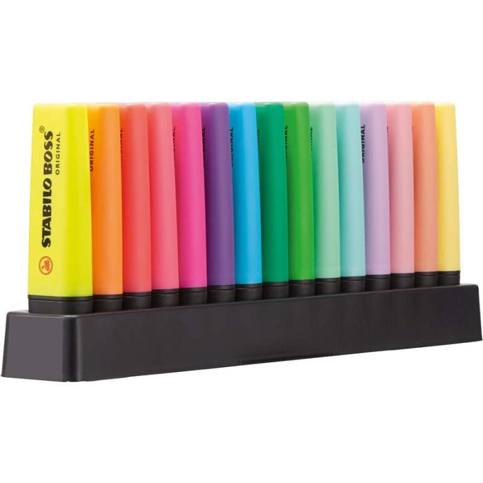 Överstrykningspenna Stabilo Boss Deskset 15/fp 