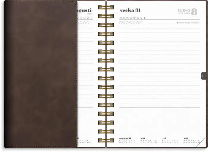 Kalender Dagbok Twist brun 2027