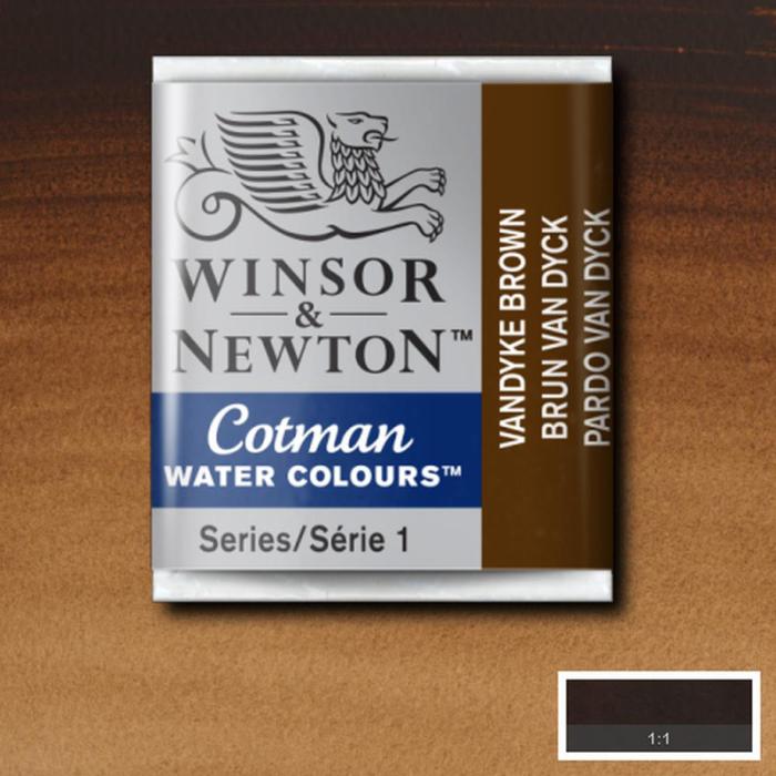 Akvarellfärg Cotman 1/2-kopp Vandyke brown 676