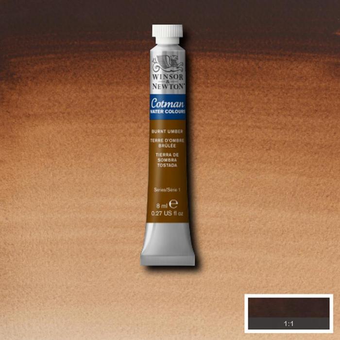 Akvarellfärg Cotman 8ml Burnt umber 076