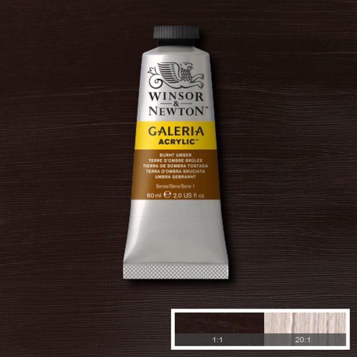 Akrylfärg Galeria 60ml Burnt umber 076