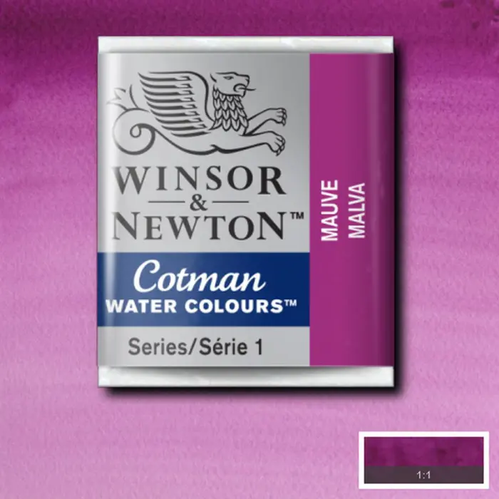 Akvarellfärg Cotman 1/2-kopp Mauve 398
