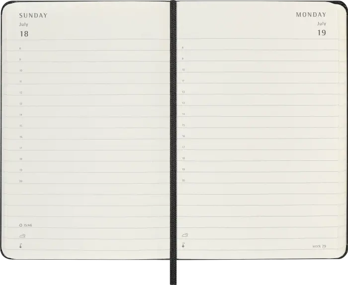 Kalender Moleskine Daily Black Hard pocket 2027