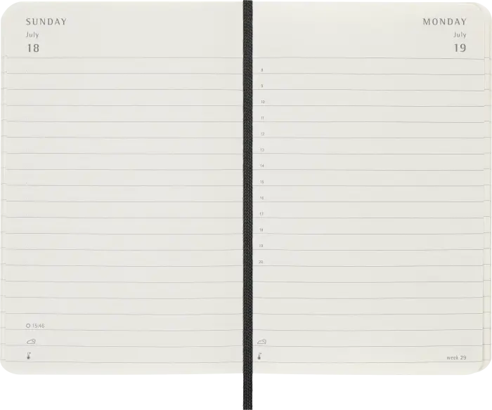 Kalender Moleskine Daily Black Soft pocket 2027