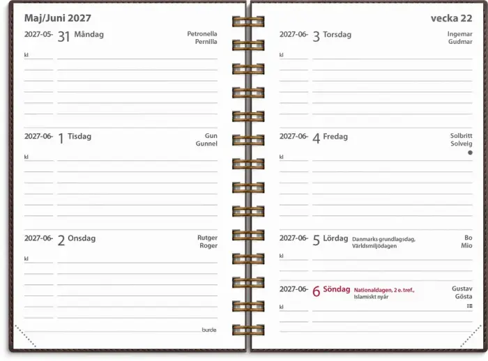 Kalender Leader Twist blå 2027