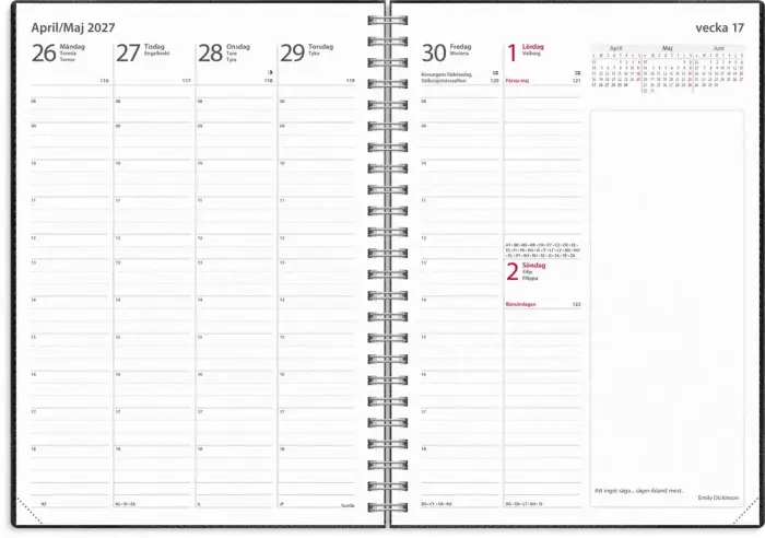 Kalender Business Twist svart 2027