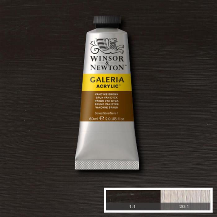 Akrylfärg Galeria 60ml Vandyke Brown 676