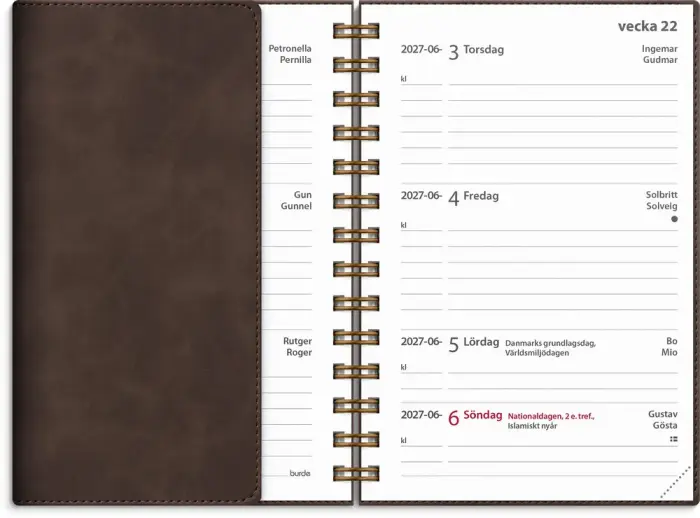 Kalender Leader Twist blå 2027
