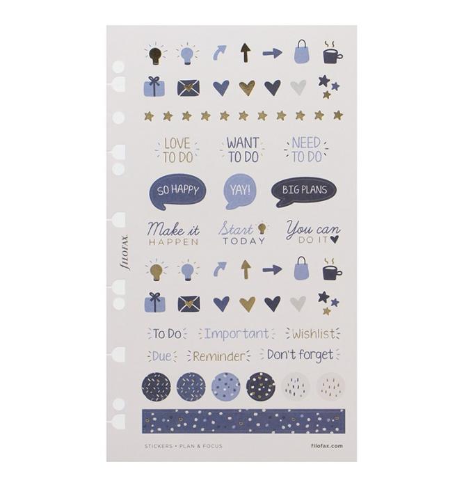 Filofax Stickers Indigo