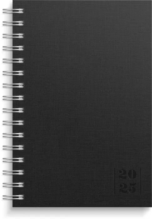 Kalender Dagbok Textile svart 2025