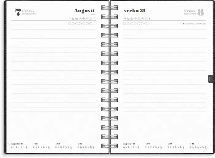 Kalender Dagbok Twist svart 2027