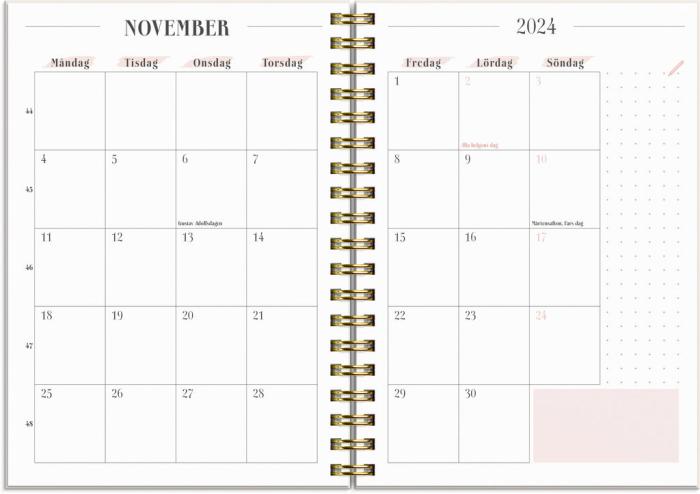 Life Planner Pink A6 2024