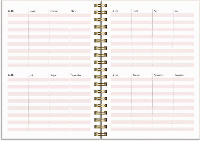 Life Planner Pink A6 2024