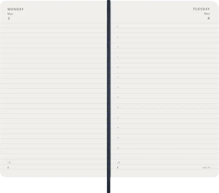 Kalender Moleskine Daily Sapphire Blue Soft Large 2027