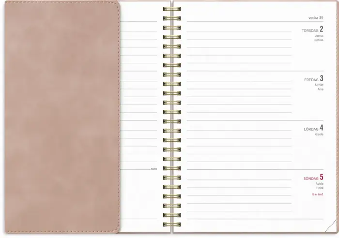 Kalender Senator A5 Twist rosa 2027