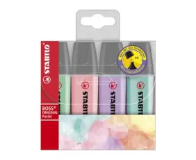 Stabilo Boss 4-pack pastell