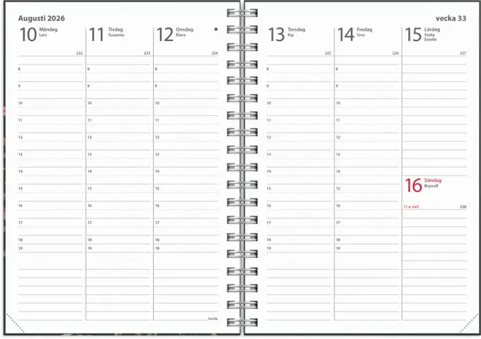 Kalender Weekly A6 Story blomma 2026