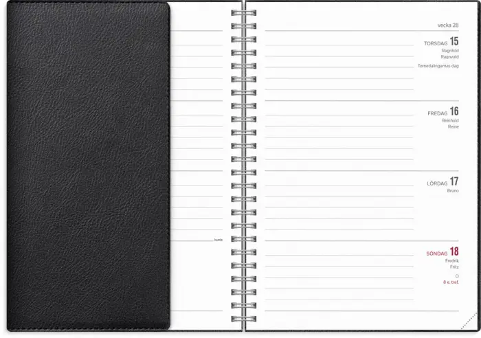 Kalender Senator A5 Twist svart 2027