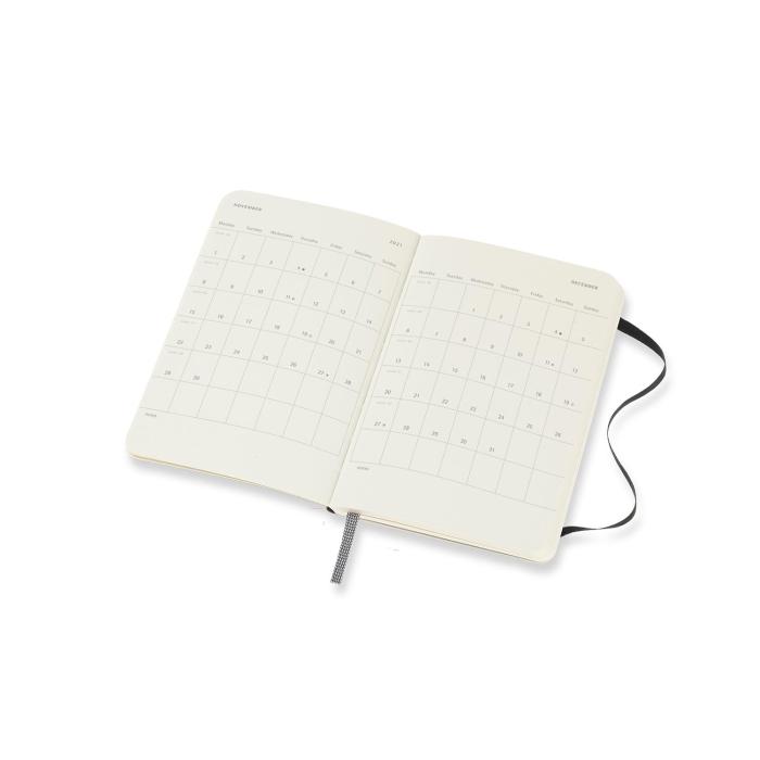 Moleskine Weekly notebook Black pocket 9x14cm 2021