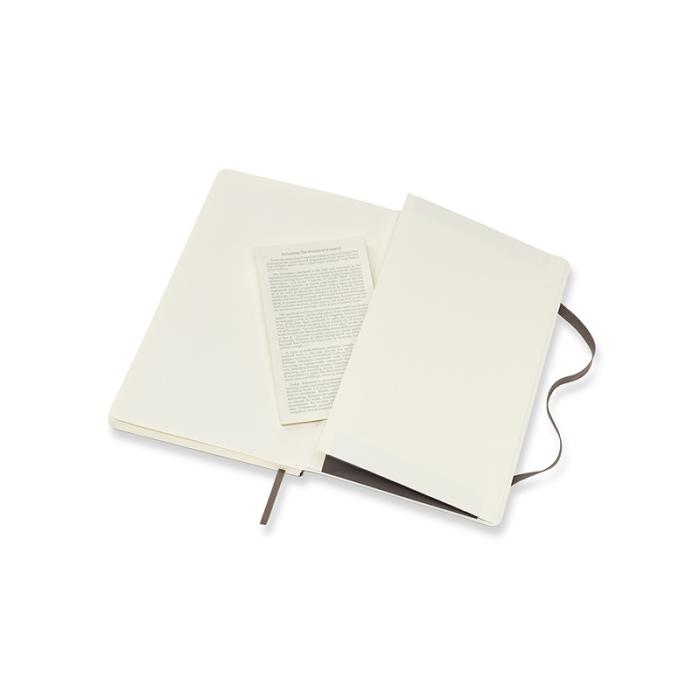 Moleskine Notebook Large Soft Cover - Brun - Olinjerad
