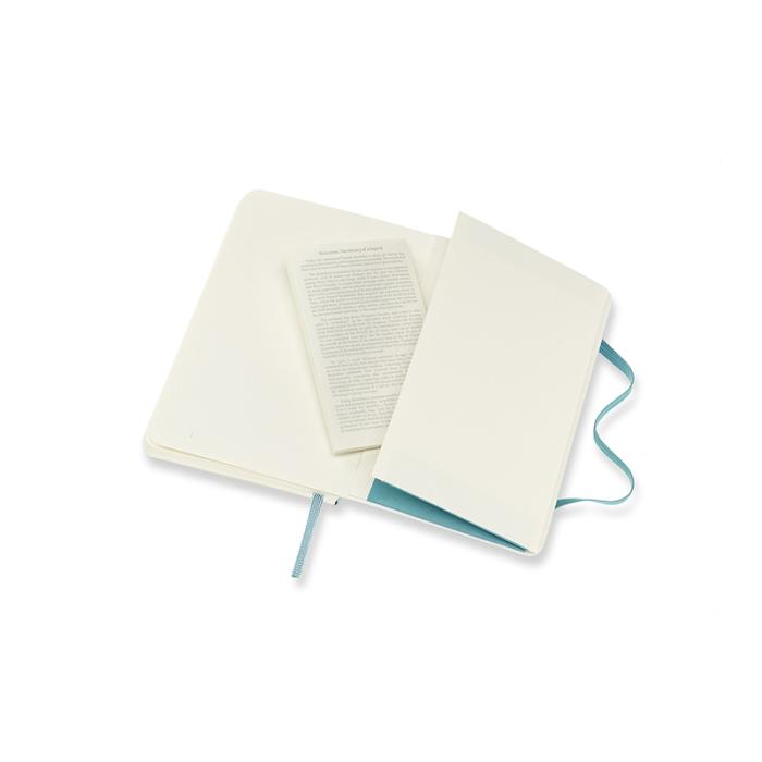 Moleskine Notebook Pocket Soft Cover - Reef Blue - Olinjerad
