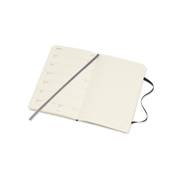 Moleskine Weekly notebook Black pocket 9x14cm 2021