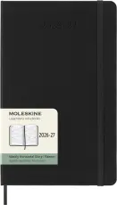Kalender Moleskine Horizontal Weekly Black Hard Large 26/27
