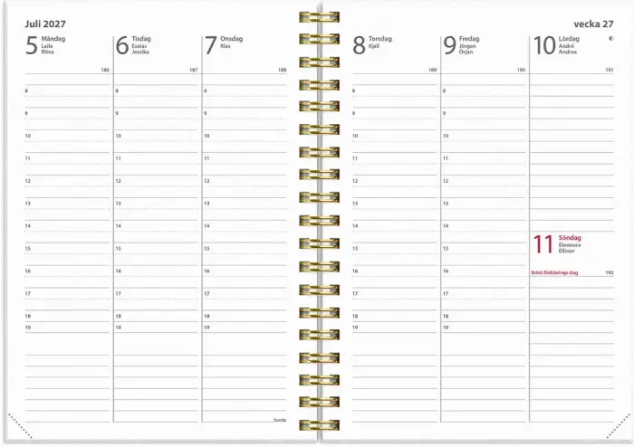 Kalender Weekly A6 White 2027