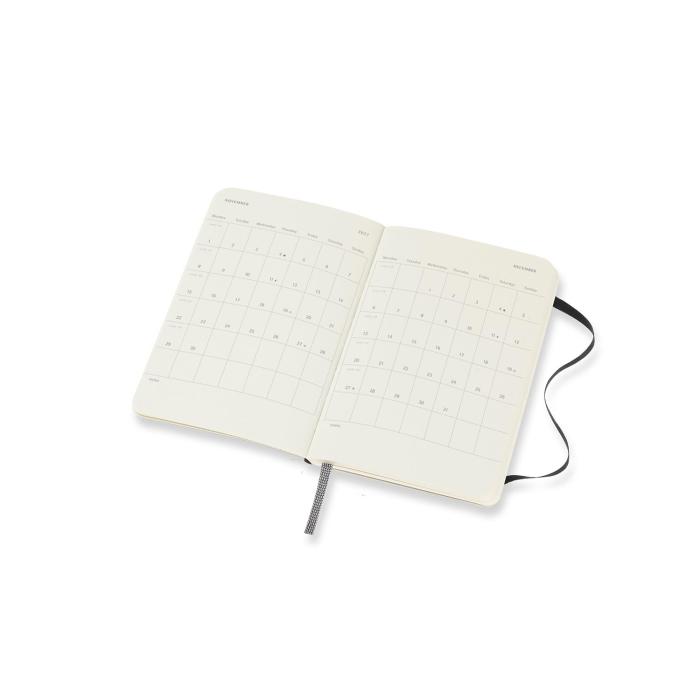 Moleskine Horizontal Weekly Black soft pocket 2021