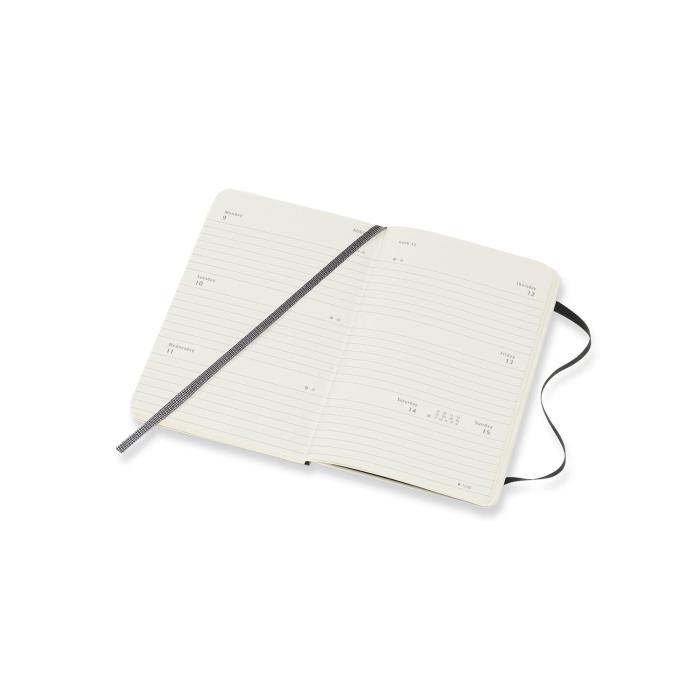 Moleskine Horizontal Weekly Black soft pocket 2021