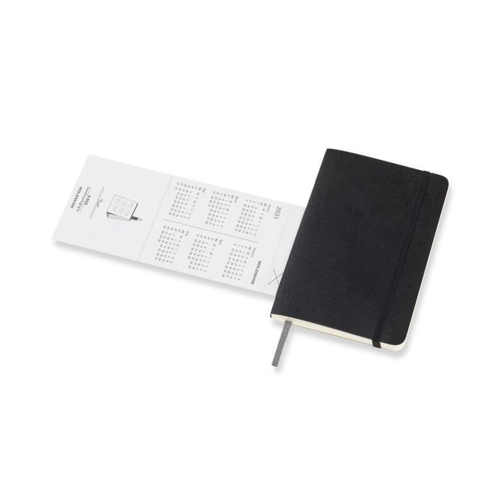 Moleskine Horizontal Weekly Black soft pocket 2021