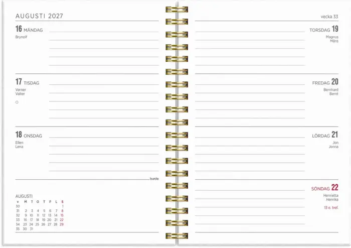 Kalender Senator A6 White 2027