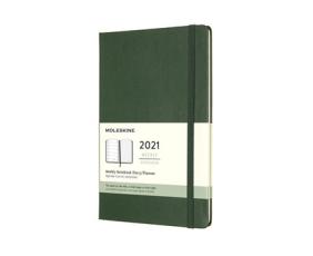 Moleskine Weekly Notebook Green hard Large 2021