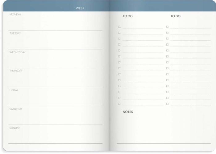 Kalender Week Planner Blue undated