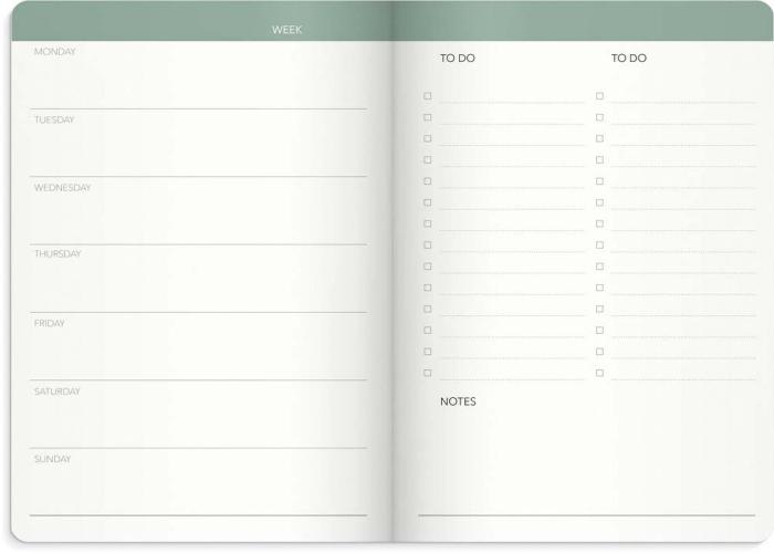 Kalender Week Planner Blue undated
