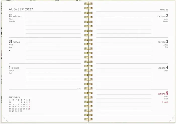 Kalender Senator A5 Story Blomma 2027