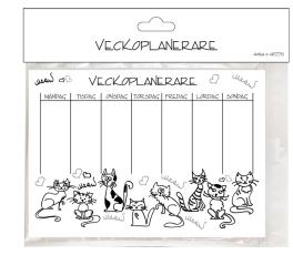 Veckoplanerare svartvit i block