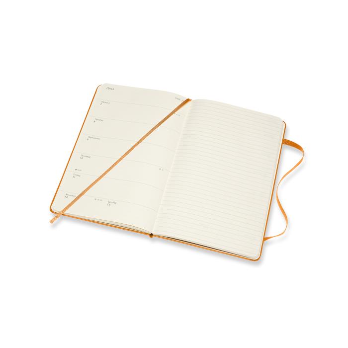 Moleskine Weekly Notebook Orange hard Large 2021