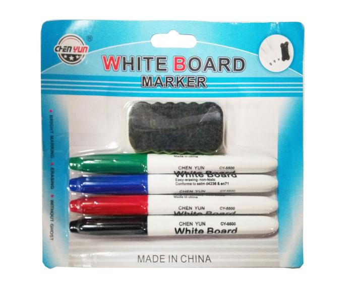 4-pack whiteboardpennor med rader 
