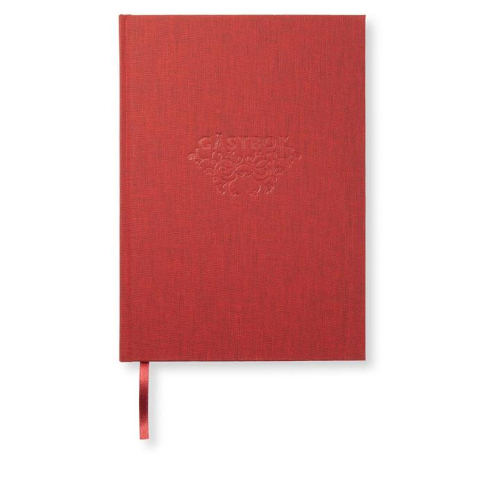 Klassisk gästbok 170x240 mm 128 sidor Röd
