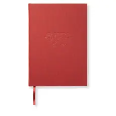 Klassisk gästbok 170x240 mm 128 sidor Röd