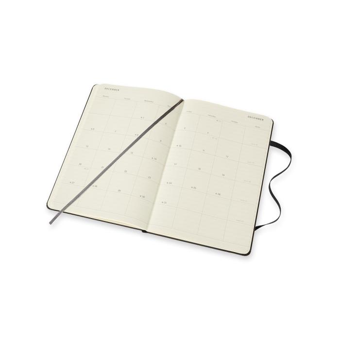 Moleskine Monthly Notebook svart hard large 2021