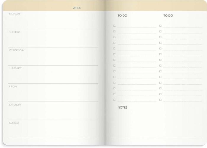 Kalender Week Planner Blue undated