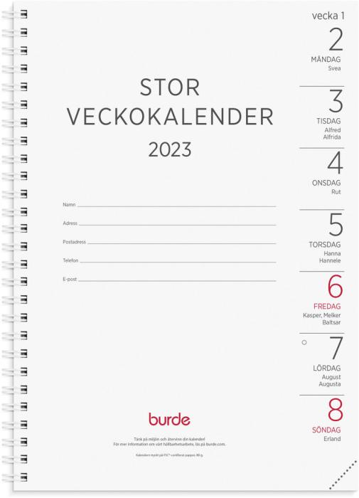 Stor veckokalender refill 2023